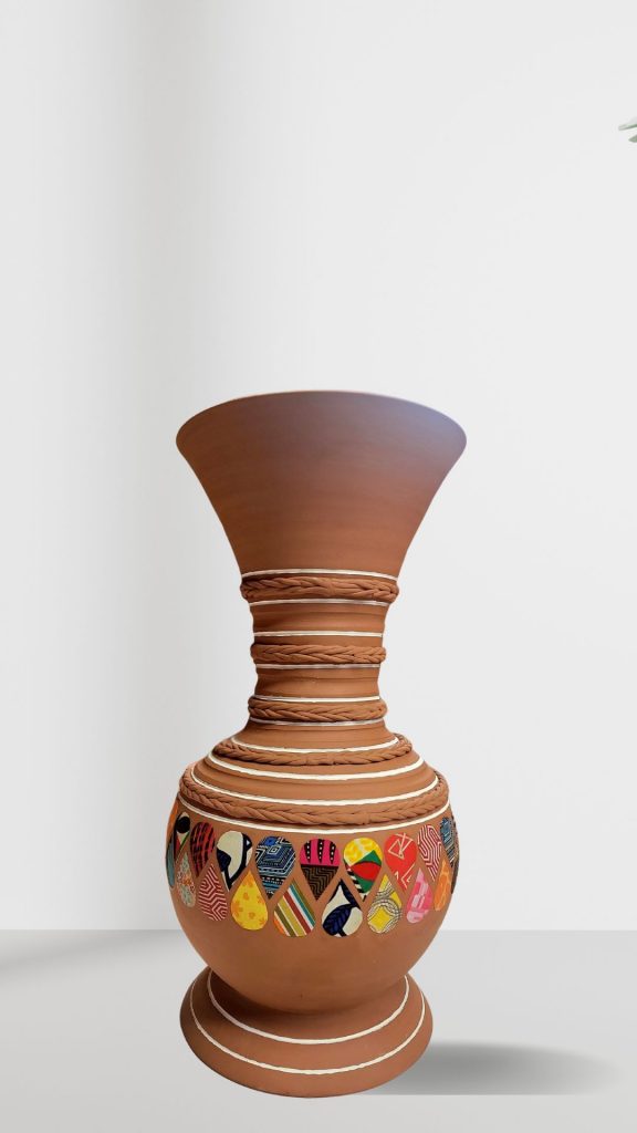 African Patterned Vase “2ft”